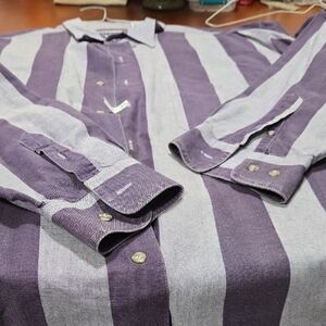 mens NUOVO Purple  Casual Button Down Shirt